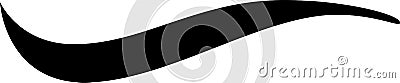 Black wavy shape is forming a dynamic and abstract line art design element, perfect for adding a touch of elegance and Vector Illustration