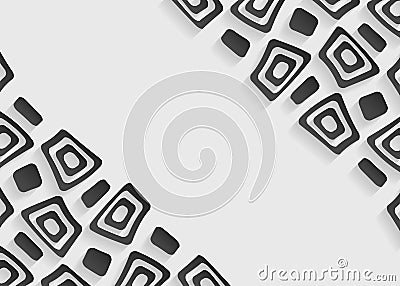 Black and white abstract background template Vector Illustration