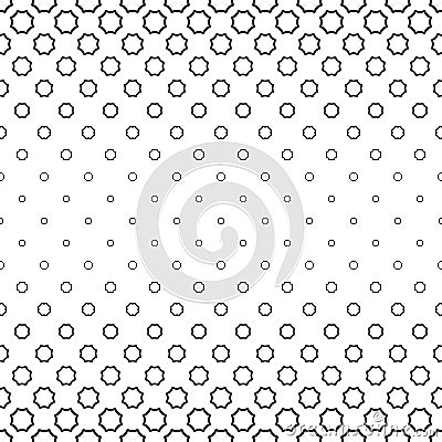 Black and white curved octagon pattern background Vector Illustration