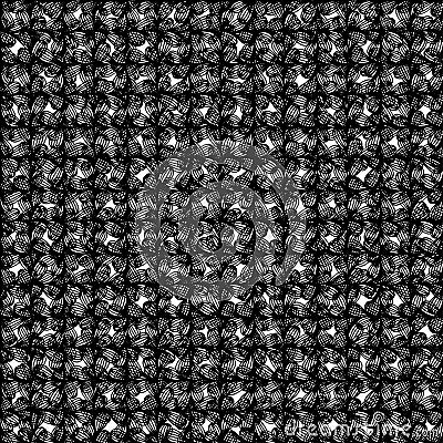 Black and white abstract dense seamless pattern on white background Vector Illustration