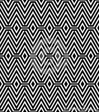 Black and White Abstract Geometric Pattern Vector Illustration