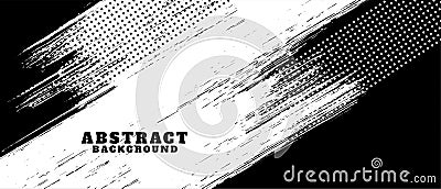 Black and white abstract grunge texture background Vector Illustration