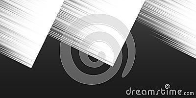 Black and white abstract image design with diagonal, shiny slanted striped patterned overlapping square shapes Vector Illustration