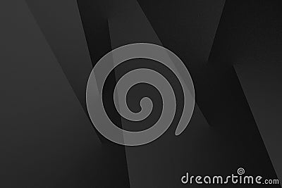 Black white abstract pattern background. Geometric shape. Lines stipe triangle 3d. Gradient. Dark grey, silver, metallic Stock Photo