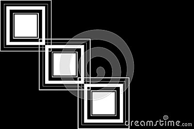 Black and white abstract rectangle style background Stock Photo