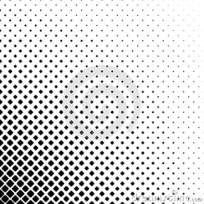 Black and white abstract square pattern background - monochrome geometrical vector design from diagonal squares Vector Illustration