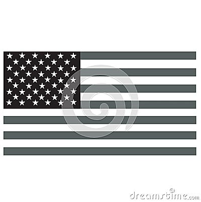 Black and White American flag Stock Photo