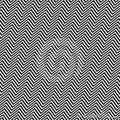 Black white angular seamless zig zag line pattern Vector Illustration