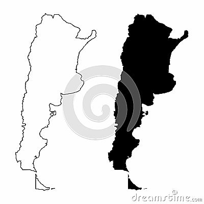 Argentina silhouette maps Stock Photo