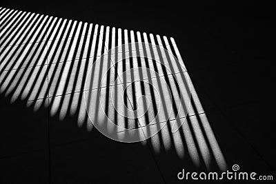 Black and white art photography shadow of pattern contrast light and shade. Stock Photo