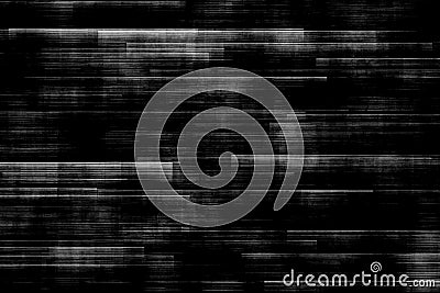 Black and white background realistic flickering, analog vintage TV signal with bad interference, static noise background Stock Photo