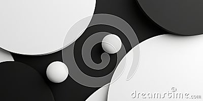 A black and white background with soft, circular shapes that overlap and interact with one another. Stock Photo