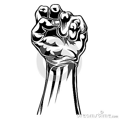 Drawing hand change clenched Peace symbol vector 13 Vector Illustration