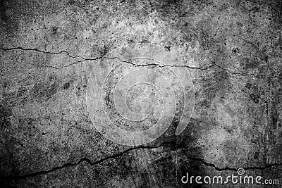 Black and white cement cracked background Cartoon Illustration