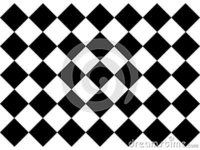 Black and white checkered floor tiles Vector Illustration