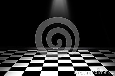 Black and white checkered floor Stock Photo