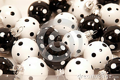 Black and white christmas ornament Stock Photo