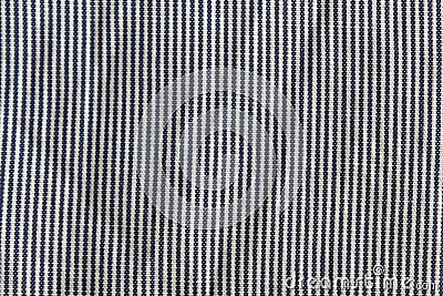 Black and white closeup of stripped fabric texture Stock Photo