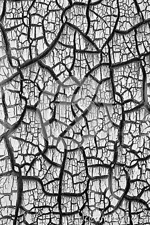 Black and white crack Stock Photo