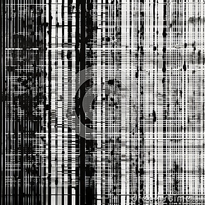 Black And White Crochet Barcode Image: Abstract Glitch Art Stock Photo