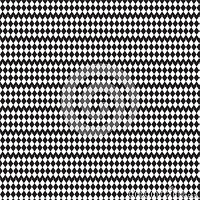 black and white crosswise squares in fence shape pattern background Vector Illustration