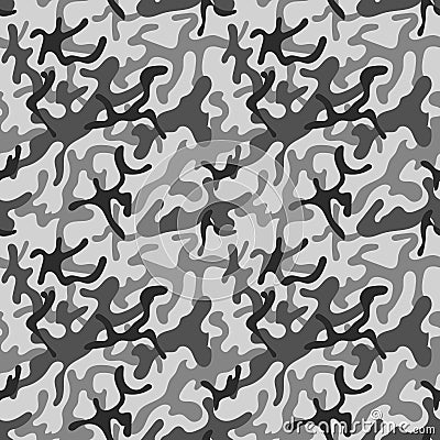 Black and white dirty camouflage modern fashion design Vector Illustration