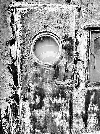 Black and white door Stock Photo