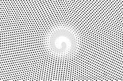 Black and white dotted halftone. Half tone background. White center circle dotted gradient. Stock Photo