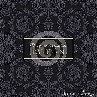 Black and white fantasy decorative ethnic ornament Vector Illustration