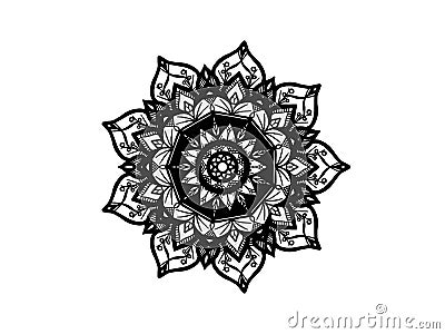 Black and white floral ornamet Stock Photo