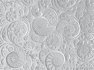 Black and white floral pattern for coloring book in doodle style Vector Illustration