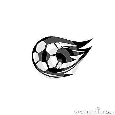Black and white football logo vector illustration Vector Illustration