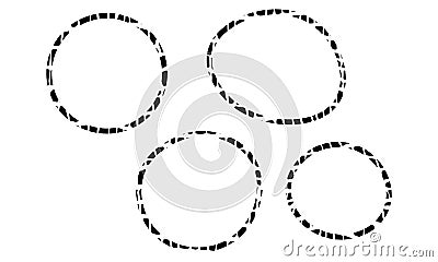 Black and white frame with modern ornament of stylized alligator skin. Round pattern in form of mandala. Decorative Vector Illustration