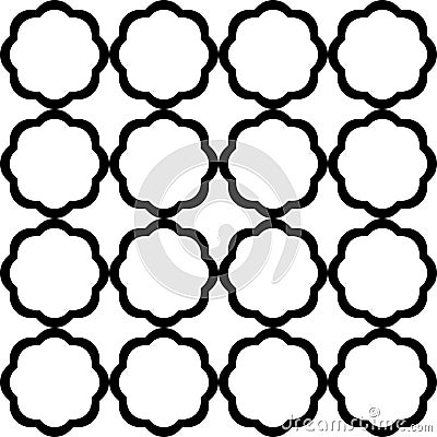 Black and white geometric seamless pattern chinese style, abstra Vector Illustration