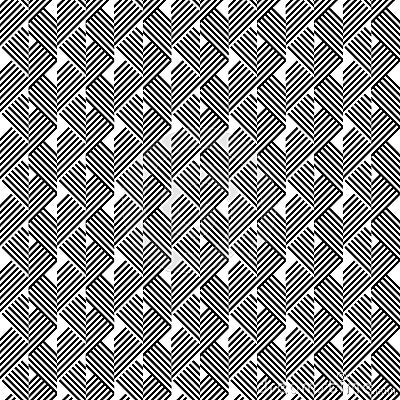 Black and white geometric stripe seamless pattern abstract background Stock Photo