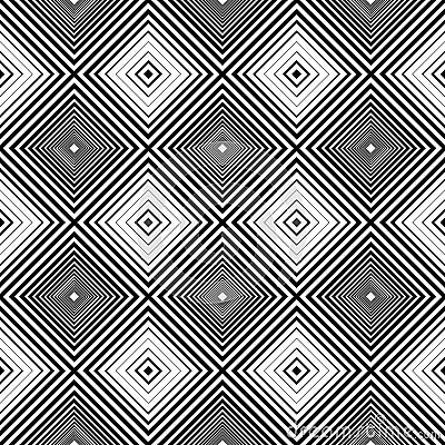 Black and white geometric texture. Seamless. Vector Illustration