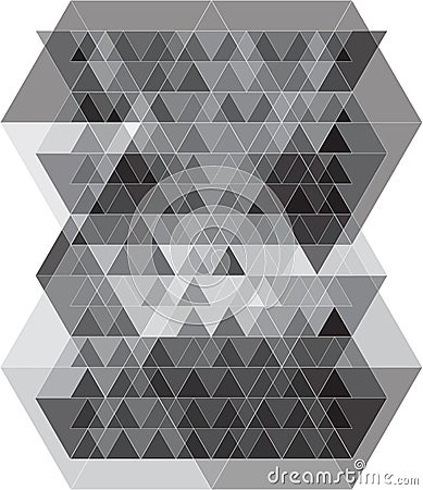 Black and white geometric triangles pattern Vector Illustration