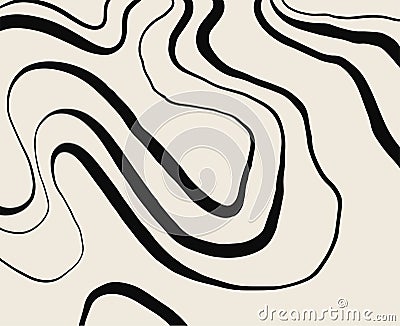 Black and white, grey abstract marble stone design, natural texture, waves. Luxury ink, liquid stains, abstract Vector Illustration