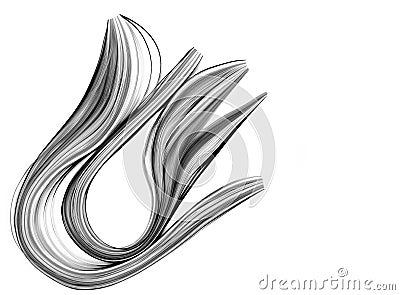 Black and white grey abstract wavy colors paper tulip Stock Photo