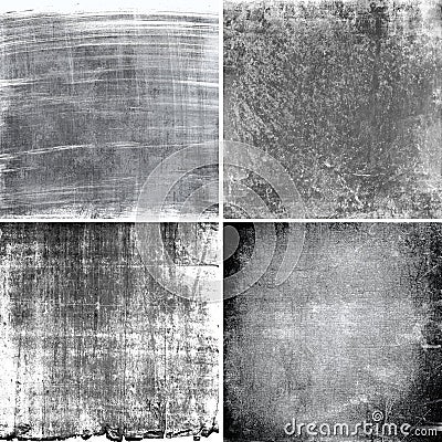 Black and white grunge textures Stock Photo