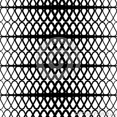 Black and white halftone background. Seamless pattern. Stock Photo