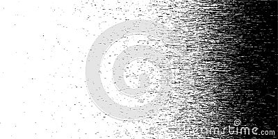Black and white halftone glitch. Computer virus. Random falling particles on screen. Hacked software. Vector background Vector Illustration