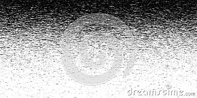 Black and white halftone glitch. Computer virus. Random falling particles on screen. Hacked software. Vector background Vector Illustration