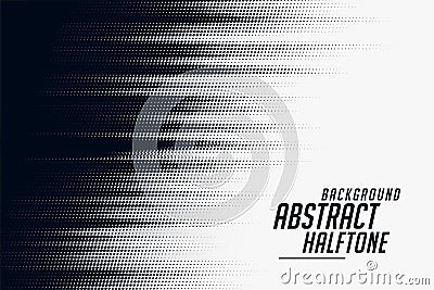 Black and white halftone speed pattern background Vector Illustration