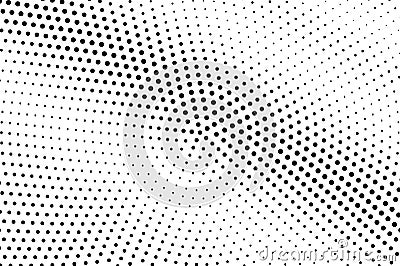 Black and white halftone vector background. Diagonal gradient on rough dotwork texture. Grunge dotted halftone Stock Photo