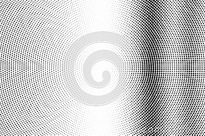 Black and white halftone vector. Vertical dotted gradient. Faded vintage texture. Retro style overlay Stock Photo