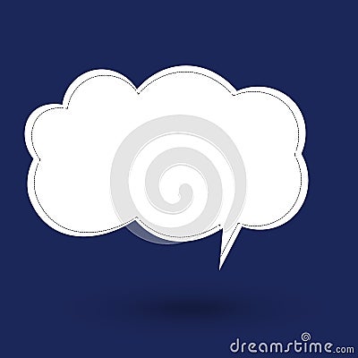 Black and white hand drow speech bubble. Cartoon Vector illustration. Isolated on transparent color background. Dialog cloud. Vector Illustration