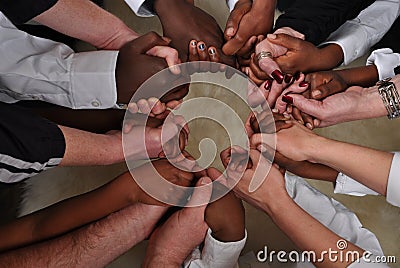 Black and White Hands Stock Photo