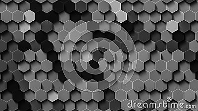 Black and white hex wallpaper Cartoon Illustration