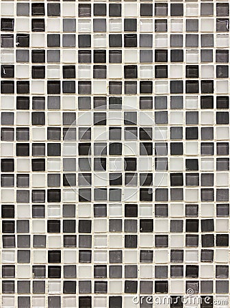 Black and white horizontal mosaic background Stock Photo